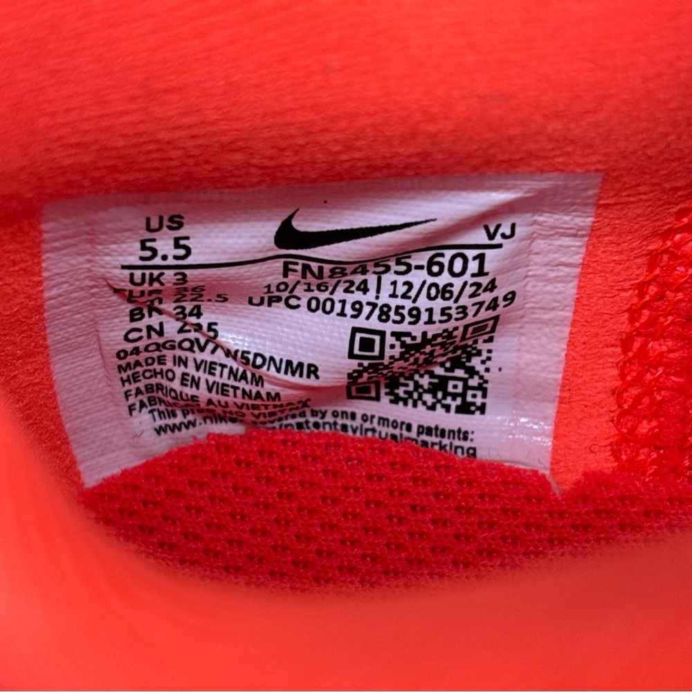 Nike Zoom Fly 6 Women's Running Shoes Bright Crimson/Lime Blast, Size 5.5 - Picture 10 of 10